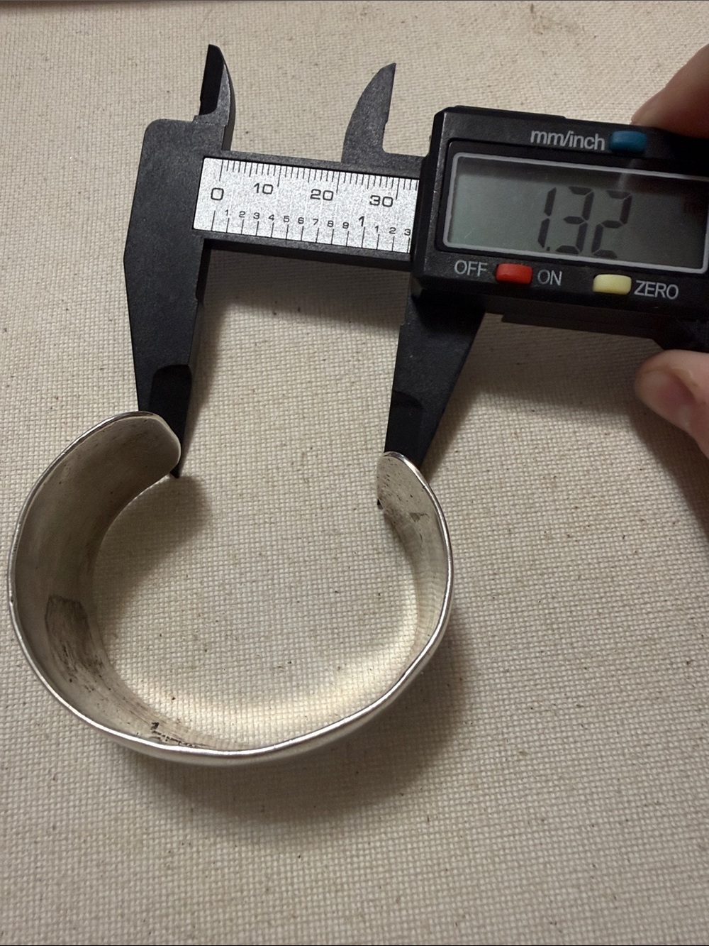 Sterling Silver Handmade Wide Cuff Bracelet - Picture 10 of 11